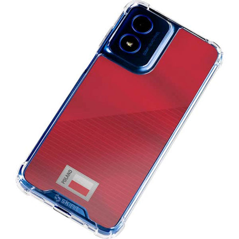 Poland Soccer Flag Moto G Play 4G (2024) Clear Case
